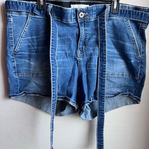 Torrid Tie-Front Mid-Rise Jean Short